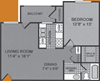 1 bed 1 bath